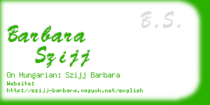 barbara szijj business card